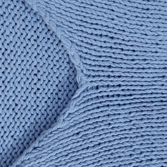 Deep V neck reversible cotton knitted jumper - Picture 3 of 5